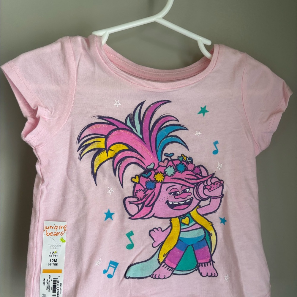 Jumping Beans Pink Trolls Character Short Sleeve Tee